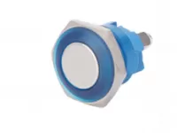 Nút nhấn inox 16mm xanh